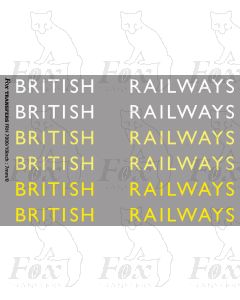 Original LNER style British Railways Lettering