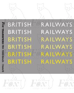 Original LNER style British Railways Lettering