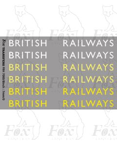 Original LNER style British Railways Lettering