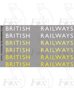 Original LNER style British Railways Lettering