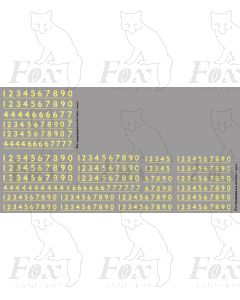 Steam Cabside Numbering - 3 sizes (CREAM)