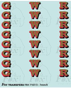 GWR Locomotive Initials gold/red/black