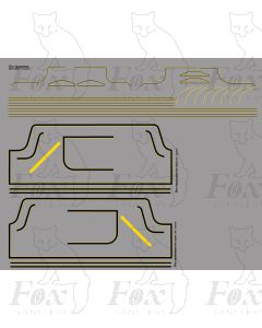 LMS Stanier Princess Class  Lining Set . (Also Jubilee Class) - REVISED