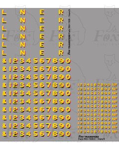 LNER Earlier Lettering/Numbering for green Locos