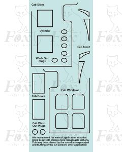 LNER A3 Class Loco white/black lining for cab detailing