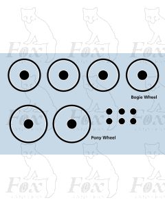 A3 Class Loco wheels - Bogie & Pony Wheels only