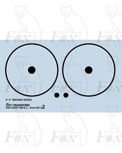 6' 2" Loco Driving wheels only (1 Pair)