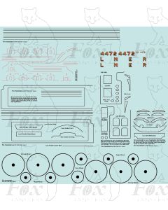 A3 Class 4472 FLYING SCOTSMAN Loco and Tender Complete Livery Pack. C