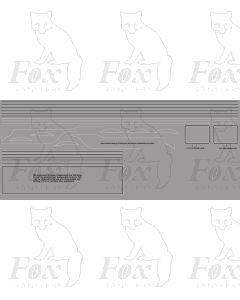 A3 Class Loco Lining Set in white/black/white (simple format especially Flying Scotsman in preservation days)