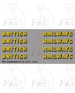 BRITISH RAILWAYS Lettering for early BR liveries