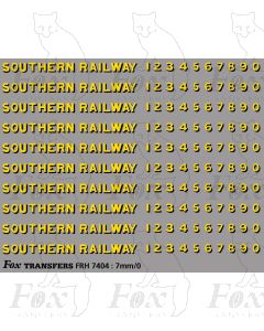 SR Bulleid Sunshine Coach Lettering/Numbering