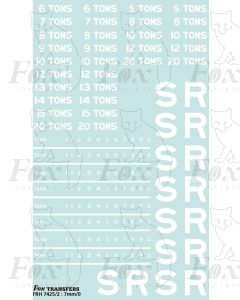 SR Railway Freight Wagon Markings