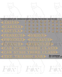 Pullman Namesets and Numbersets