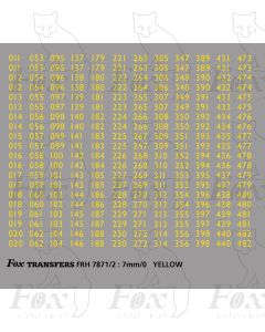 Freight Vehicle Running Numbersets