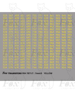 Freight Vehicle Running Numbersets