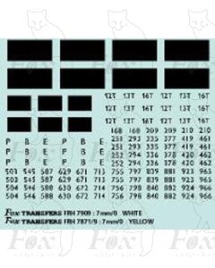 Freight Vehicle Running Numbersets