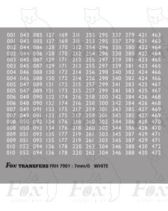 Freight Vehicle Running Numbersets