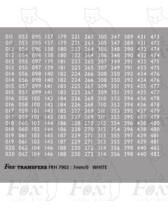 Freight Vehicle Running Numbersets