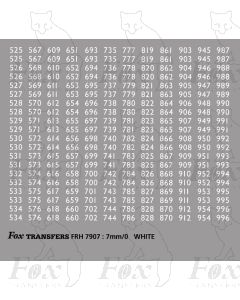 Freight Vehicle Running Numbersets