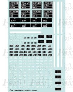 16 ton Mineral/Rivetted Body Wagon Markings, Non-Vac-Fitted