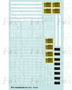 16 ton Vacuum-Fitted Mineral Wagon Markings