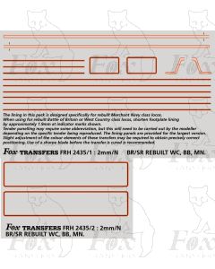 Rebuilt WC/BB/MN Loco Lining Set