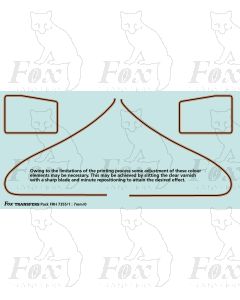 Gresley A4 BR Brunswick Green Locomotive Lining (Parabolic Curves and Cab only)