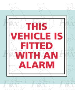 FITTED WITH AN ALARM - STICKER
