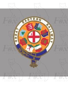 GER GREAT EASTERN RAILWAY CRESTS - 2 pairs 7 inch