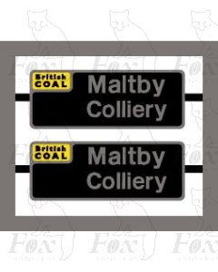 56012 Maltby Colliery, crests