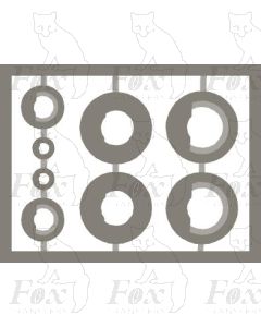 Euro Tunnel rings, 8 pieces