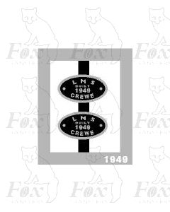 LMS Loco worksplates  Crewe 1949