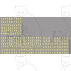 Steam Cabside Numbering - 3 sizes (CREAM)