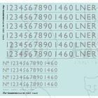 LNER Garter Blue Class A4 Streamlined Loco Lettering/Numbering