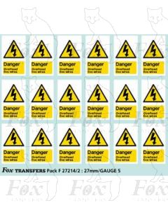 Overhead Live Wire Warning Flashes (1998 onwards)