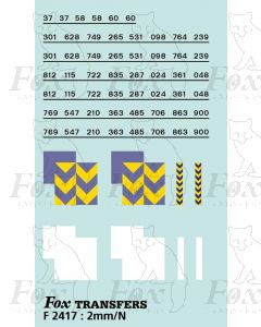 Rf Metals/Trainload Metals (larger size faded) Symbols/TOPS numbering  (Classes 37/58/60)