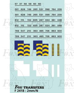 Rf Petroleum/Trainload Petroleum (larger size) Symbols/TOPS numbering  (Classes 37/58/60)