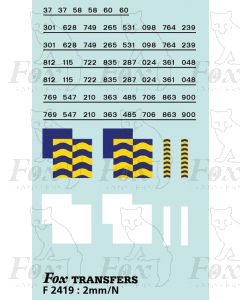 Rf Petroleum/Trainload Petroleum (larger size faded) Symbols/TOPS numbering  (Classes 37/58/60)