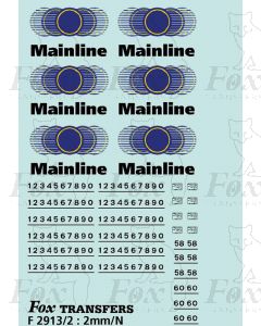 Mainline Freight Logos/Numbering/Data Panels Class 58 & 60 locos