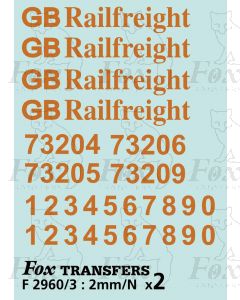 GB Railfreight Livery Elements for Class 73 Electro-Diesels