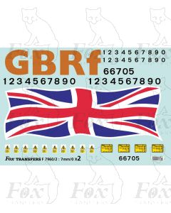 GBRf 66705 Union Flag Complete Loco Elements
