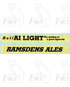 Roll A1 LIGHT The making of a good cigarette RAMSDENS ALES