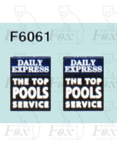 Advertisement 1960s - DAILY EXPRESS THE TOP POOLS SERVICE