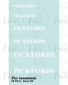 PICKFORDS White names, 3 sizes - include headboards