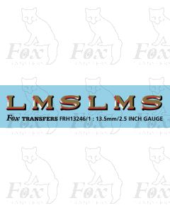 LMS 1920s style Coaching Stock Lettering