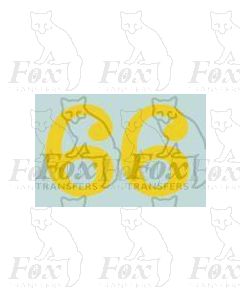 (13.5mm high) Yellow - 1 pair number 6