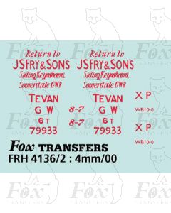 GWR J S Fry & Sons