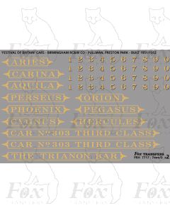 Pullman Namesets and Numbersets