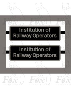 66728 Institution of Railway Operators