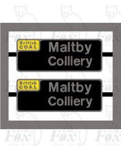 56012 Maltby Colliery, crests